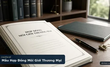 Mẫu Hợp Đồng Môi Giới Thương Mại