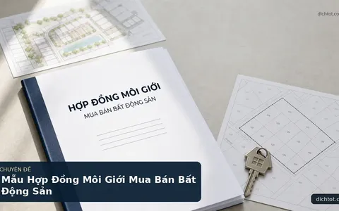 Mẫu Hợp Đồng Môi Giới Mua Bán Bất Động Sản