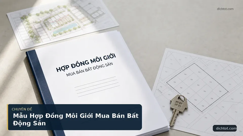 Mẫu Hợp Đồng Môi Giới Mua Bán Bất Động Sản