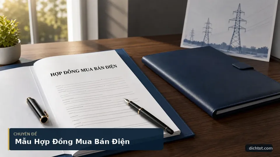Mẫu Hợp Đồng Mua Bán Điện