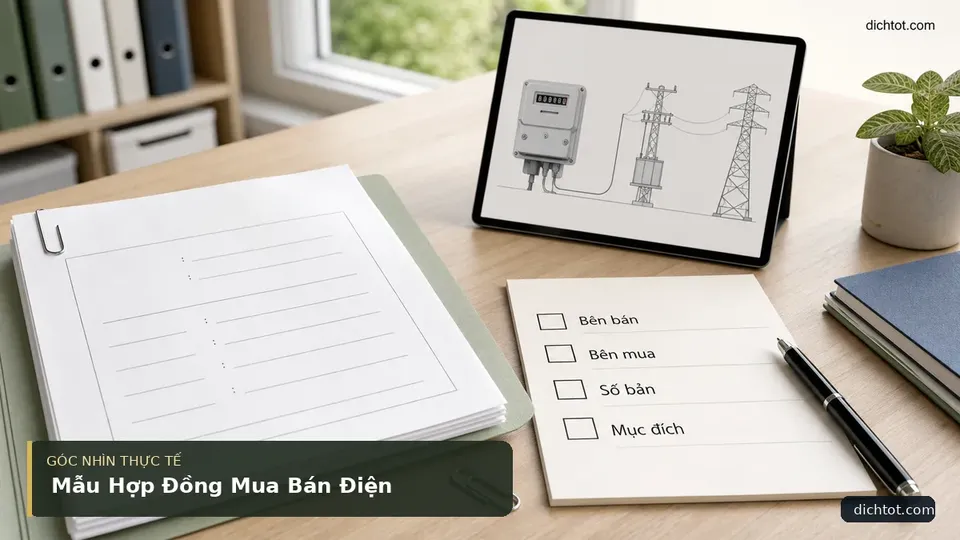 Chi tiết minh họa dịch thuật trong bài Mẫu Hợp Đồng Mua Bán Điện