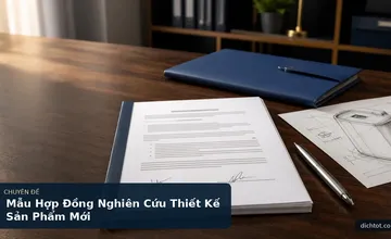 Mẫu Hợp Đồng Nghiên Cứu Thiết Kế Sản Phẩm Mới