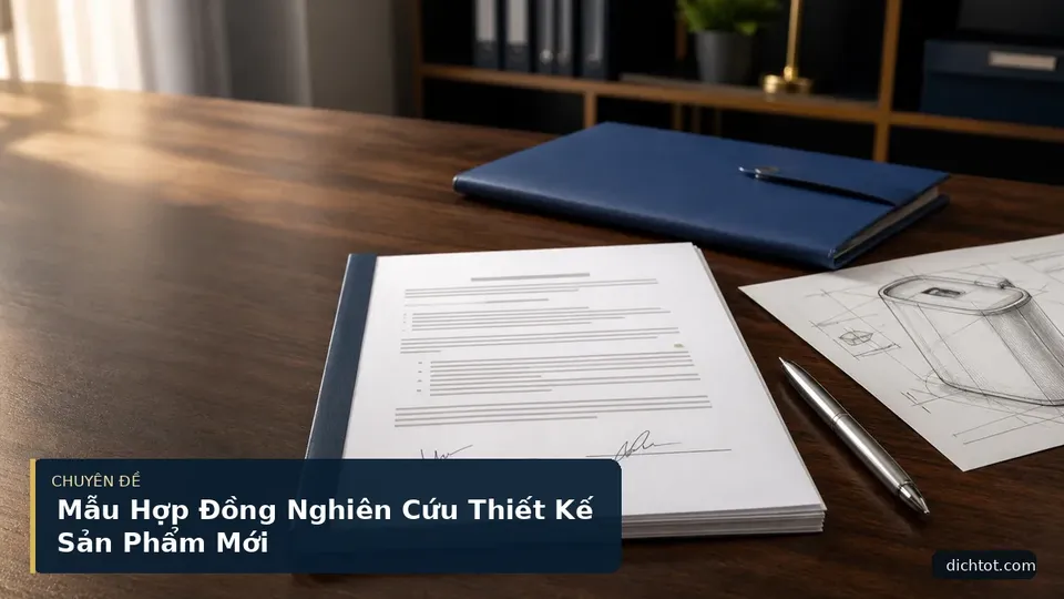 Mẫu Hợp Đồng Nghiên Cứu Thiết Kế Sản Phẩm Mới