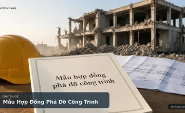 Mẫu Hợp Đồng Phá Dỡ Công Trình