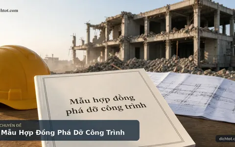 Mẫu Hợp Đồng Phá Dỡ Công Trình