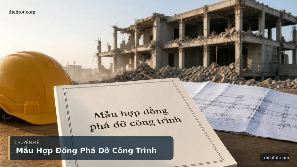 Mẫu Hợp Đồng Phá Dỡ Công Trình