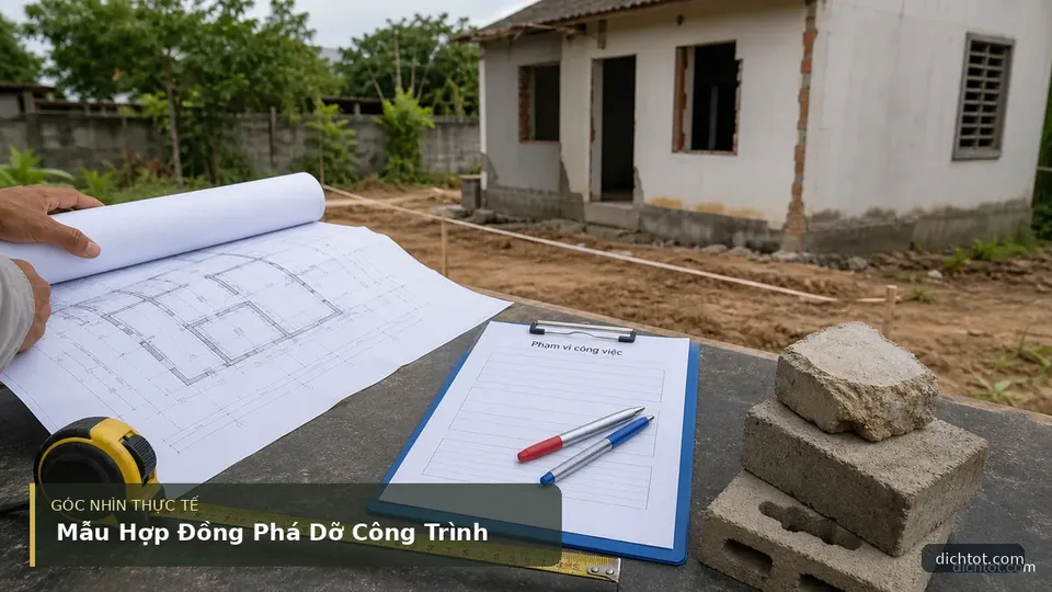 Chi tiết minh họa dịch thuật trong bài Mẫu Hợp Đồng Phá Dỡ Công Trình