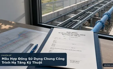 Mẫu Hợp Đồng Sử Dụng Chung Công Trình Hạ Tầng Kỹ Thuật