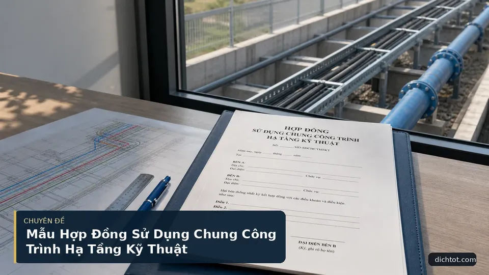 Mẫu Hợp Đồng Sử Dụng Chung Công Trình Hạ Tầng Kỹ Thuật