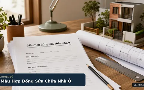 Mẫu Hợp Đồng Sửa Chữa Nhà Ở
