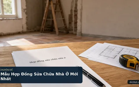 Mẫu Hợp Đồng Sửa Chữa Nhà Ở Mới Nhất