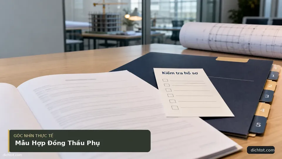Chi tiết minh họa dịch thuật trong bài Mẫu Hợp Đồng Thầu Phụ