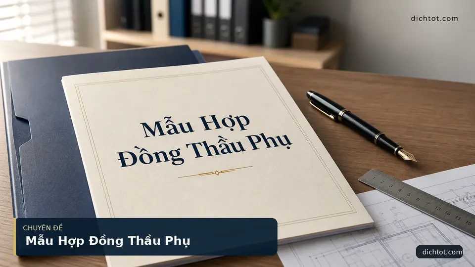 Mẫu Hợp Đồng Thầu Phụ