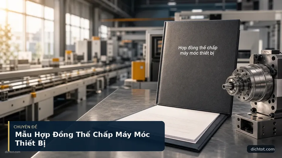 Mẫu Hợp Đồng Thế Chấp Máy Móc Thiết Bị
