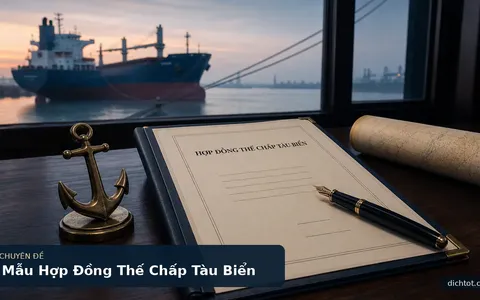 Mẫu Hợp Đồng Thế Chấp Tàu Biển