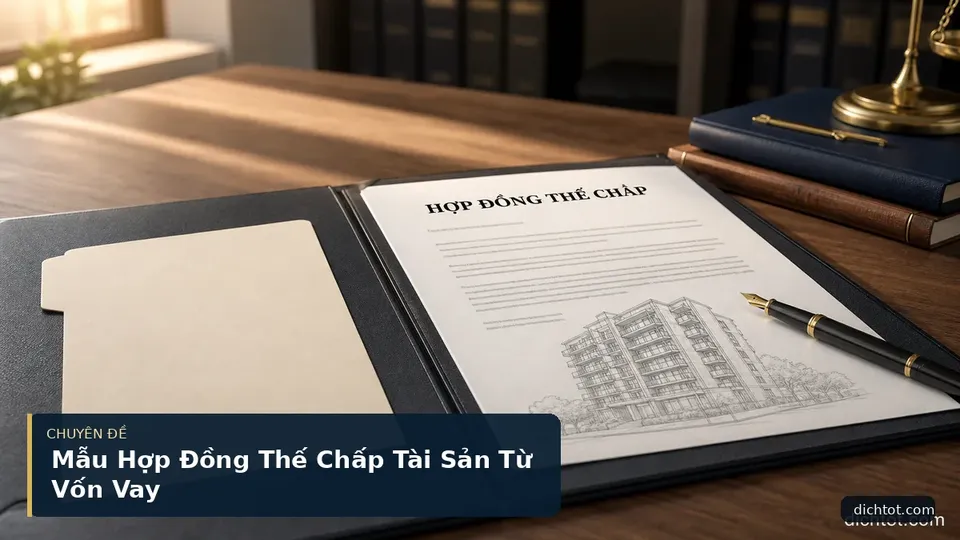 Mẫu Hợp Đồng Thế Chấp Tài Sản Từ Vốn Vay