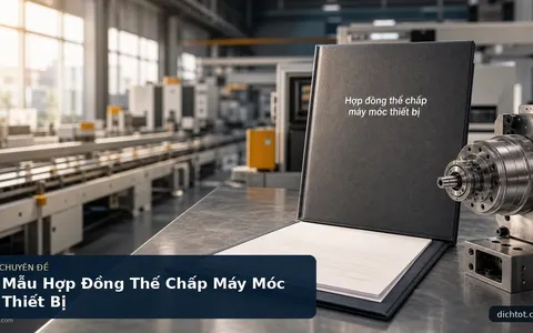 Mẫu Hợp Đồng Thế Chấp Máy Móc Thiết Bị