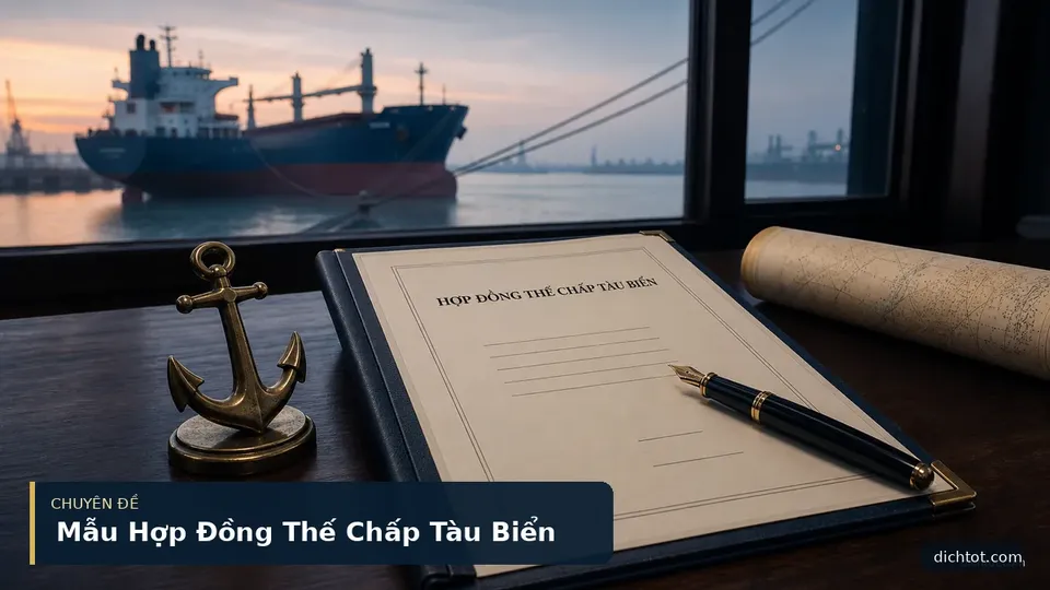 Mẫu Hợp Đồng Thế Chấp Tàu Biển