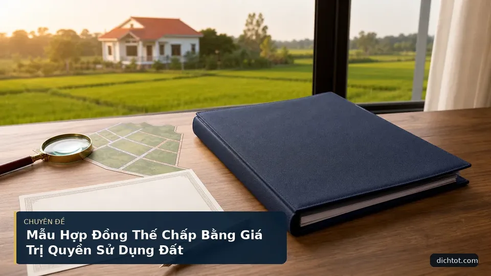 Mẫu Hợp Đồng Thế Chấp Bằng Giá Trị Quyền Sử Dụng Đất