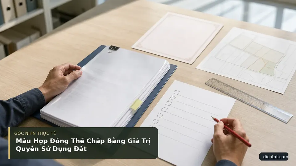 Chi tiết minh họa dịch thuật trong bài Mẫu Hợp Đồng Thế Chấp Bằng Giá Trị Quyền Sử Dụng Đất
