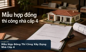 Mẫu Hợp Đồng Thi Công Xây Dựng Nhà Cấp 4