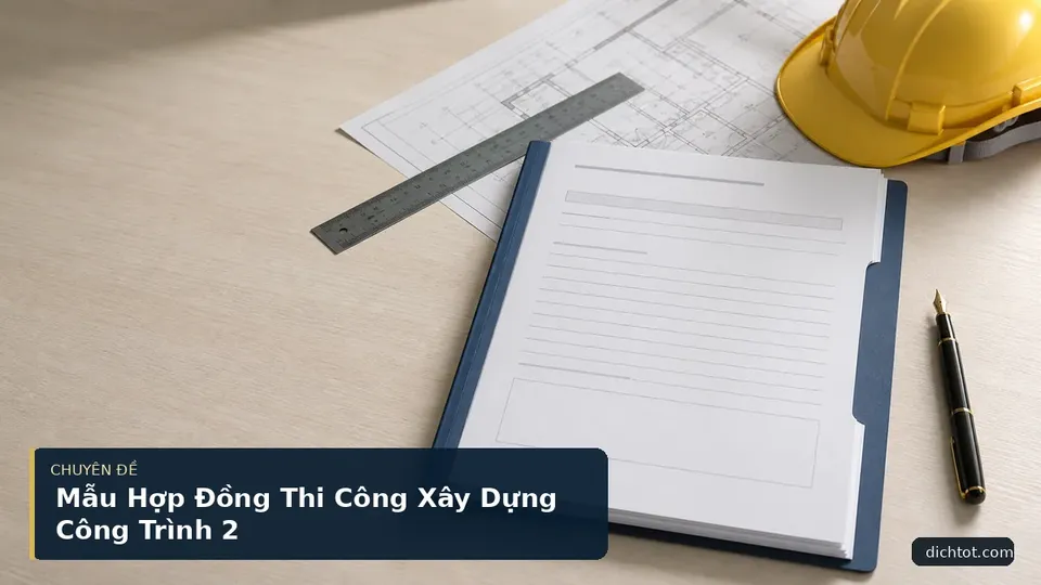 Mẫu Hợp Đồng Thi Công Xây Dựng Công Trình 2