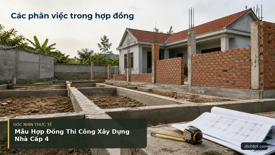 Chi tiết minh họa dịch thuật trong bài Mẫu Hợp Đồng Thi Công Xây Dựng Nhà Cấp 4