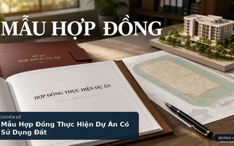 Mẫu Hợp Đồng Thực Hiện Dự Án Có Sử Dụng Đất