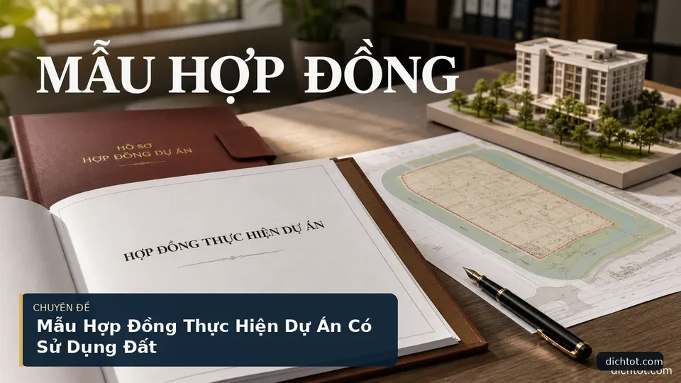 Mẫu Hợp Đồng Thực Hiện Dự Án Có Sử Dụng Đất
