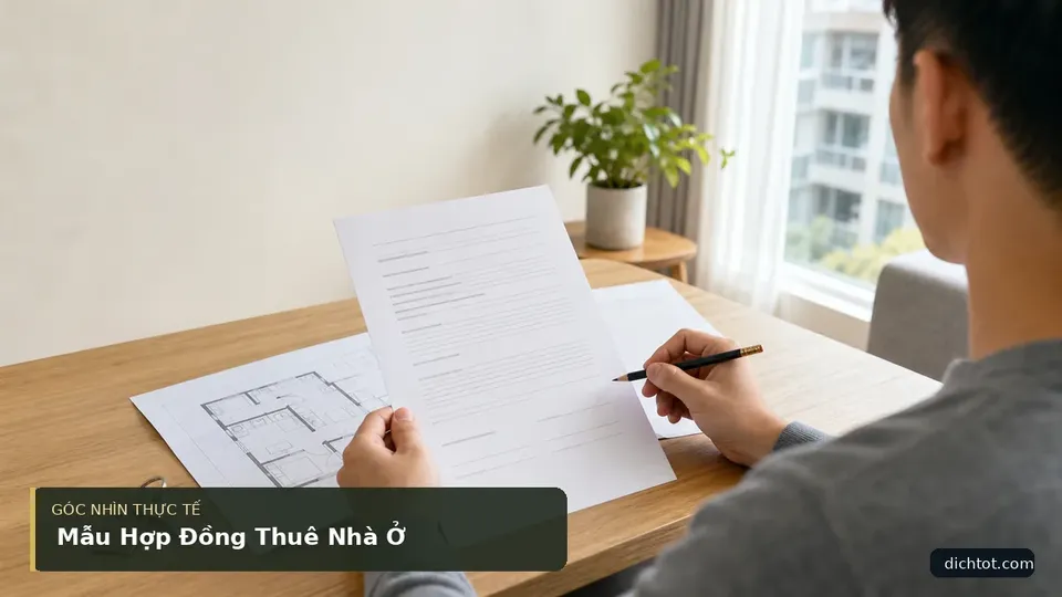 Chi tiết minh họa dịch thuật trong bài Mẫu Hợp Đồng Thuê Nhà Ở