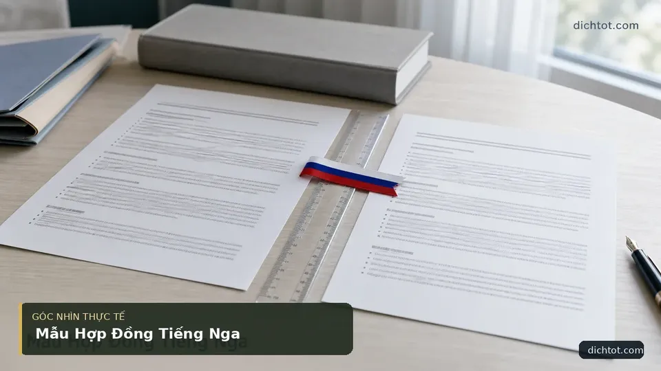 Chi tiết minh họa dịch thuật trong bài Mẫu Hợp Đồng Tiếng Nga