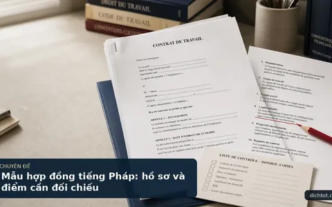 Mẫu hợp đồng tiếng Pháp: hồ sơ và điểm cần đối chiếu