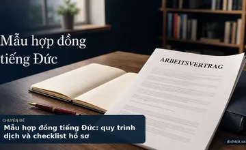 Mẫu hợp đồng tiếng Đức: quy trình dịch và checklist hồ sơ