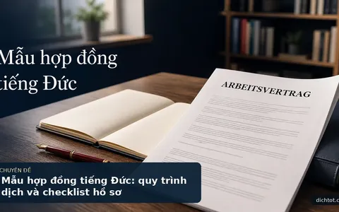 Mẫu hợp đồng tiếng Đức: quy trình dịch và checklist hồ sơ