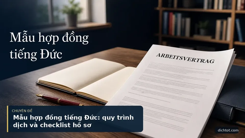 Mẫu hợp đồng tiếng Đức: quy trình dịch và checklist hồ sơ