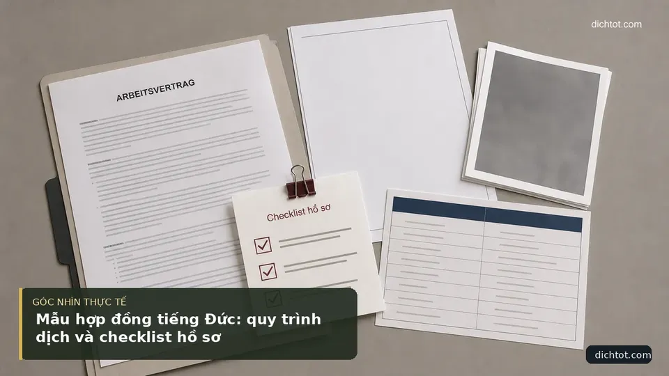 Chi tiết minh họa dịch thuật trong bài Mẫu hợp đồng tiếng Đức: quy trình dịch và checklist hồ sơ
