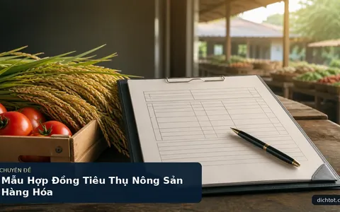 Mẫu Hợp Đồng Tiêu Thụ Nông Sản Hàng Hóa
