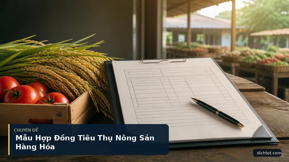 Mẫu Hợp Đồng Tiêu Thụ Nông Sản Hàng Hóa