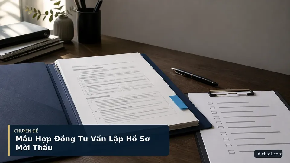 Mẫu Hợp Đồng Tư Vấn Lập Hồ Sơ Mời Thầu
