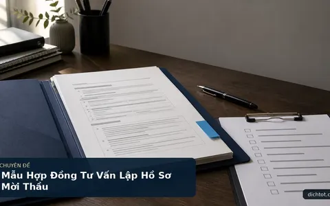 Mẫu Hợp Đồng Tư Vấn Lập Hồ Sơ Mời Thầu