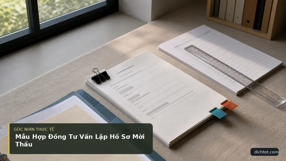Chi tiết minh họa dịch thuật trong bài Mẫu Hợp Đồng Tư Vấn Lập Hồ Sơ Mời Thầu