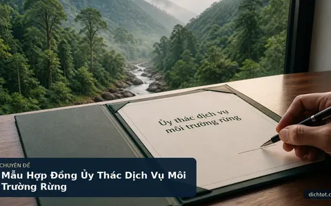 Mẫu Hợp Đồng Ủy Thác Dịch Vụ Môi Trường Rừng