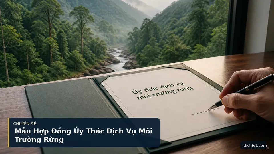 Mẫu Hợp Đồng Ủy Thác Dịch Vụ Môi Trường Rừng