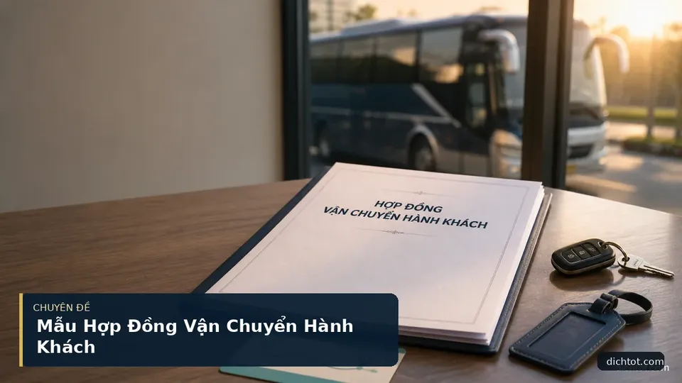 Mẫu Hợp Đồng Vận Chuyển Hành Khách