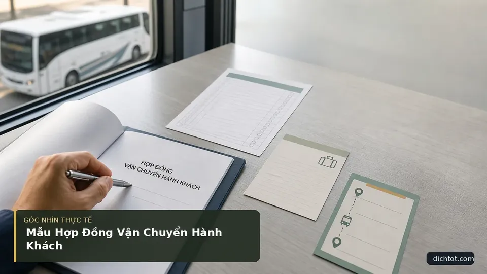 Chi tiết minh họa dịch thuật trong bài Mẫu Hợp Đồng Vận Chuyển Hành Khách