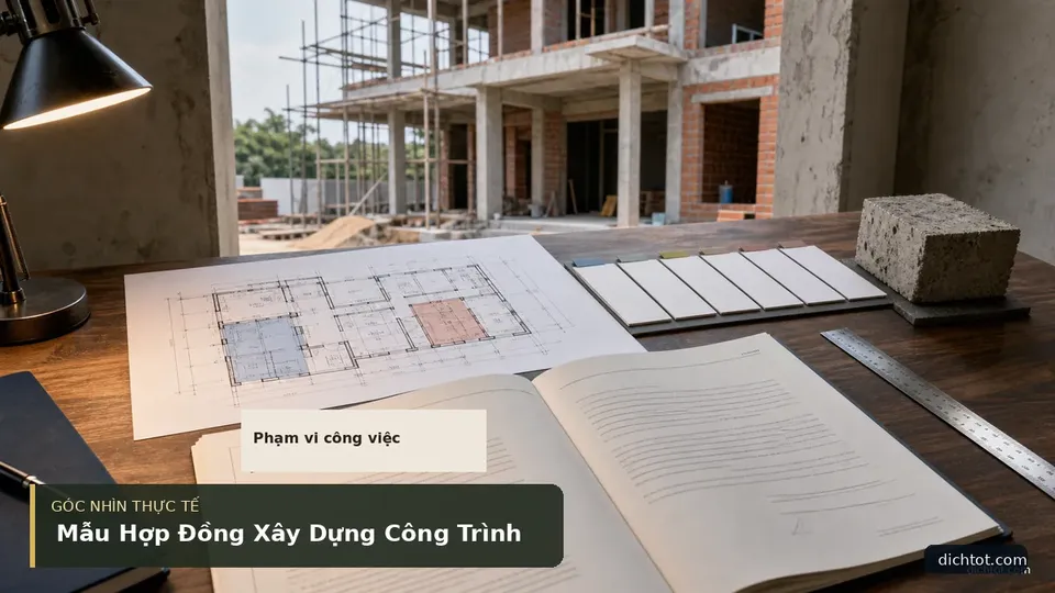 Chi tiết minh họa dịch thuật trong bài Mẫu Hợp Đồng Xây Dựng Công Trình