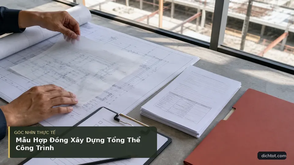 Chi tiết minh họa dịch thuật trong bài Mẫu Hợp Đồng Xây Dựng Tổng Thể Công Trình