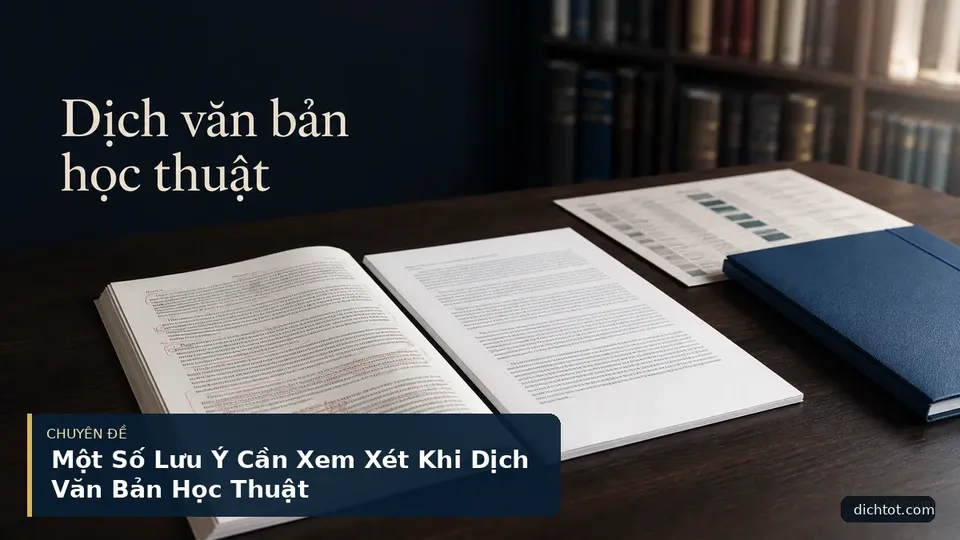 Một Số Lưu Ý Cần Xem Xét Khi Dịch Văn Bản Học Thuật