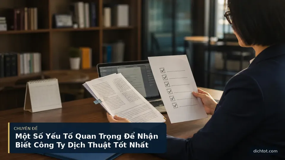 Một Số Yếu Tố Quan Trọng Để Nhận Biết Công Ty Dịch Thuật Tốt Nhất