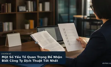 Một Số Yếu Tố Quan Trọng Để Nhận Biết Công Ty Dịch Thuật Tốt Nhất